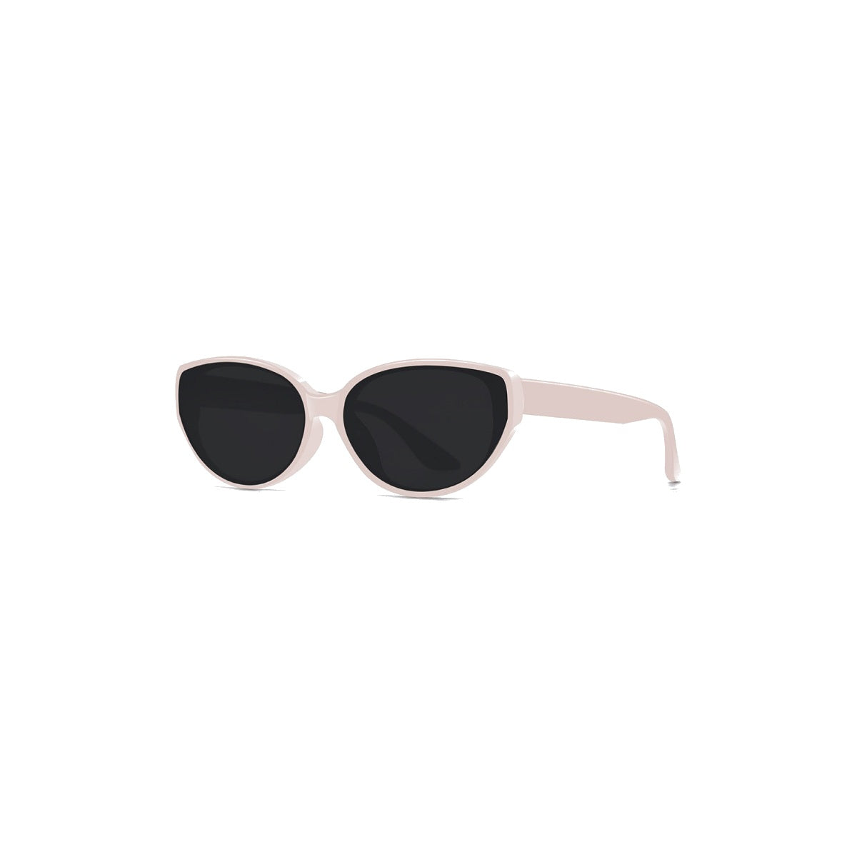 Nashi Pear 695 ivory cat-eye sunglasses on a white background