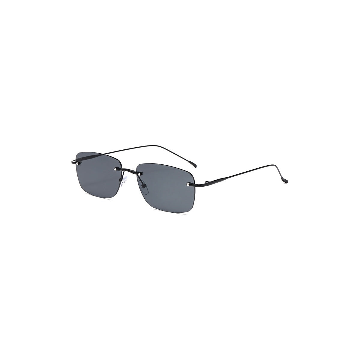 Nashi Pear 9916 square sunglasses, black frame and gray lenses