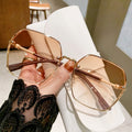 Nashi Pear 8839 orange gradient square sunglasses