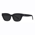 Nashi Pear 953 Cat-Eye Sunglasses: Black Frame / Gray Lenses
