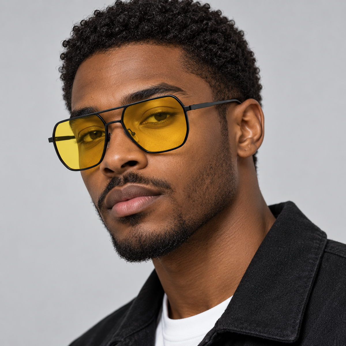 Adult model wearing Nashi Pear 8692 Aviator Sunglasses