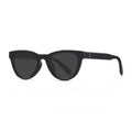 Nashi Pear 986 Oval Sunglasses: Black Frame / Gray Lenses
