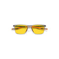 Nashi Pear 6601 square sunglasses, gray frame and yellow lenses