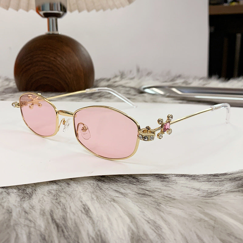 Nashi Pear 98145 gold frame clear pink lenses