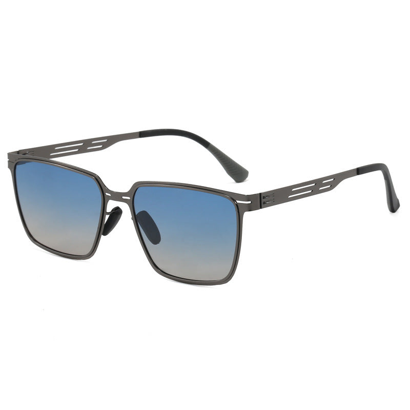 Nashi Pear 9807 gunmetal frame blue brown gradient lenses