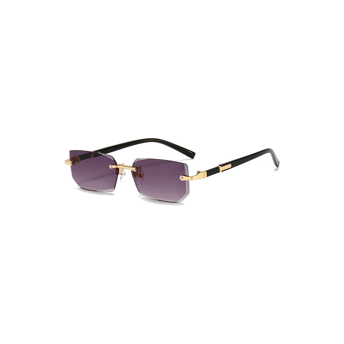 Nashi Pear 31252 rimless geometric sunglasses on a white background