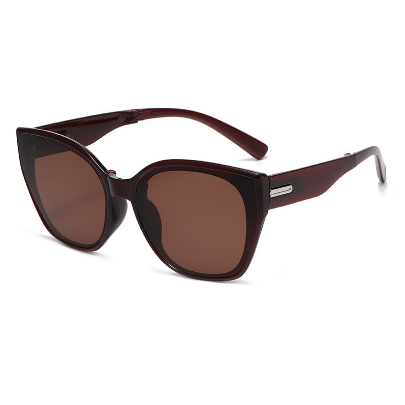 Nashi Pear 9679 Cat-Eye Sunglasses: Tea Brown Frame