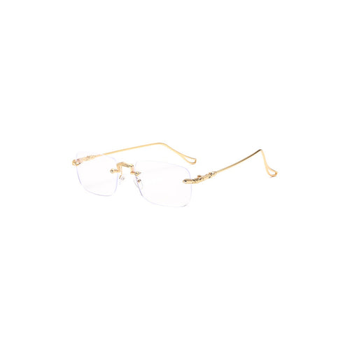 Nashi Pear 2190 Rimless Rectangular Eyeglasses, single pair on a white background