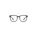 Nashi Pear 23782 Black Square Glasses on a white background