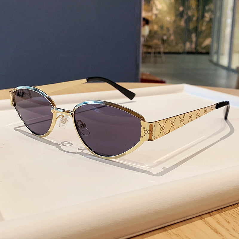 Nashi Pear 98163 gold frame purple-gray lenses