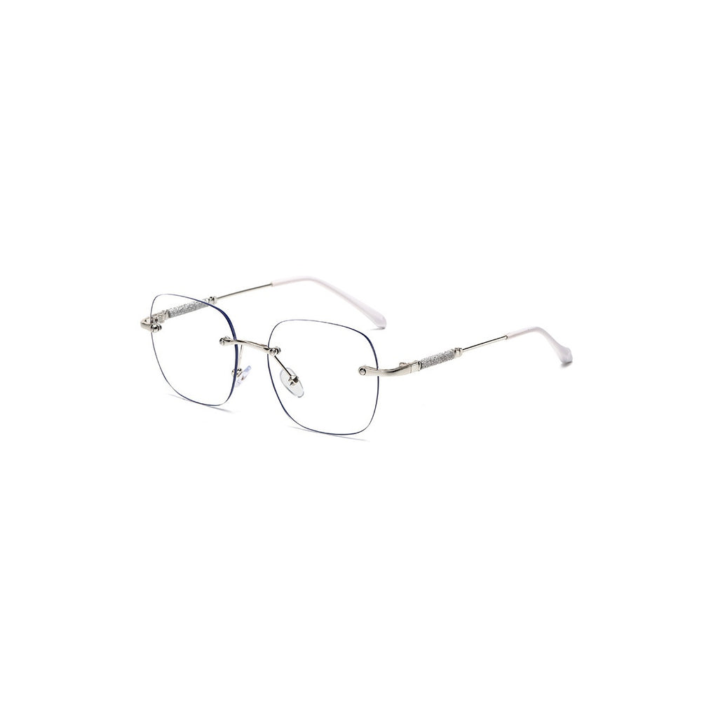 Nashi Pear 6005 Rimless Square Eyeglasses, single pair on a white background