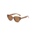 Nashi Pear 9674 Taupe Cat-Eye Sunglasses on a white background