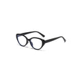 Nashi Pear 9638 Black Cat-Eye Glasses on a white background