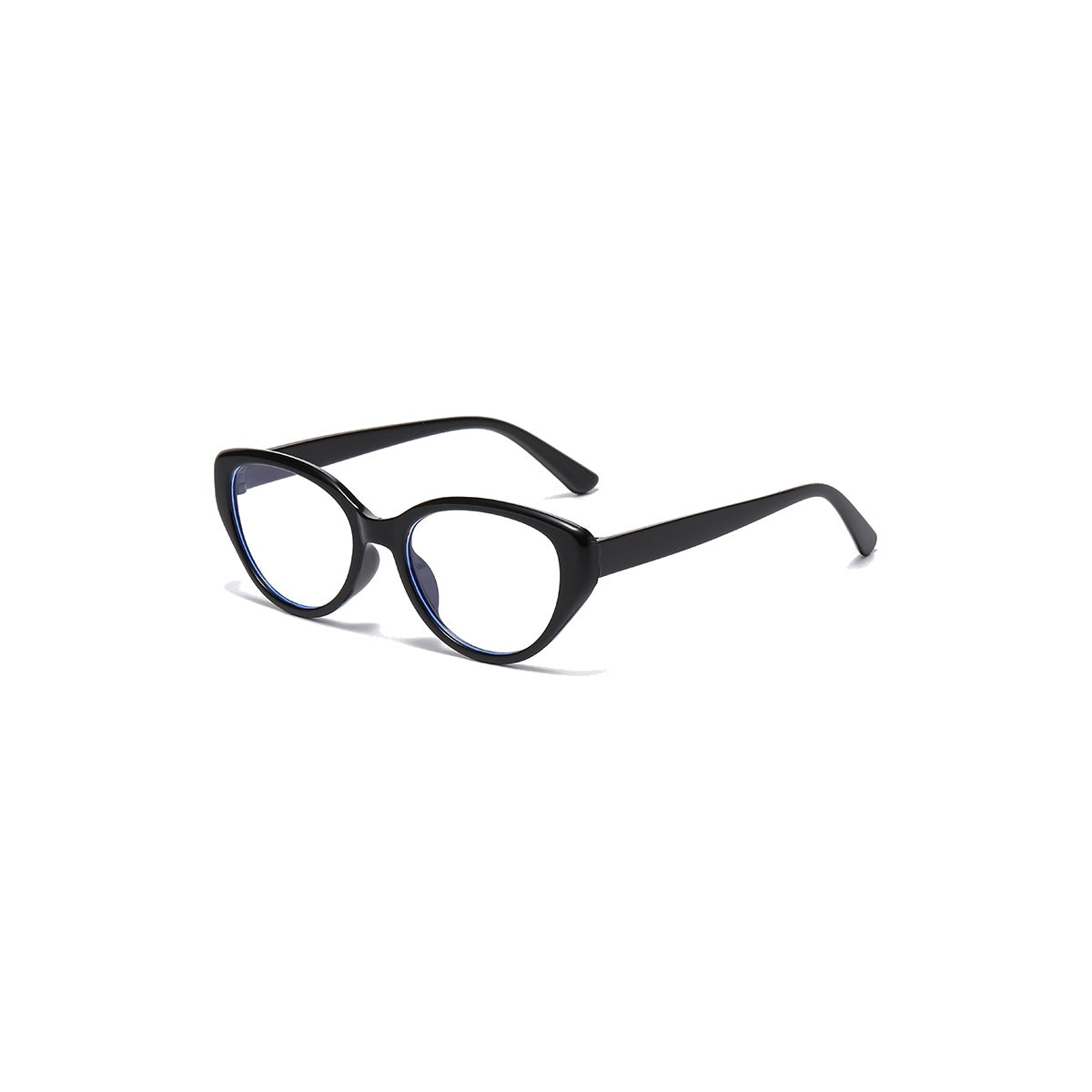 Nashi Pear 9638 Black Cat-Eye Glasses on a white background