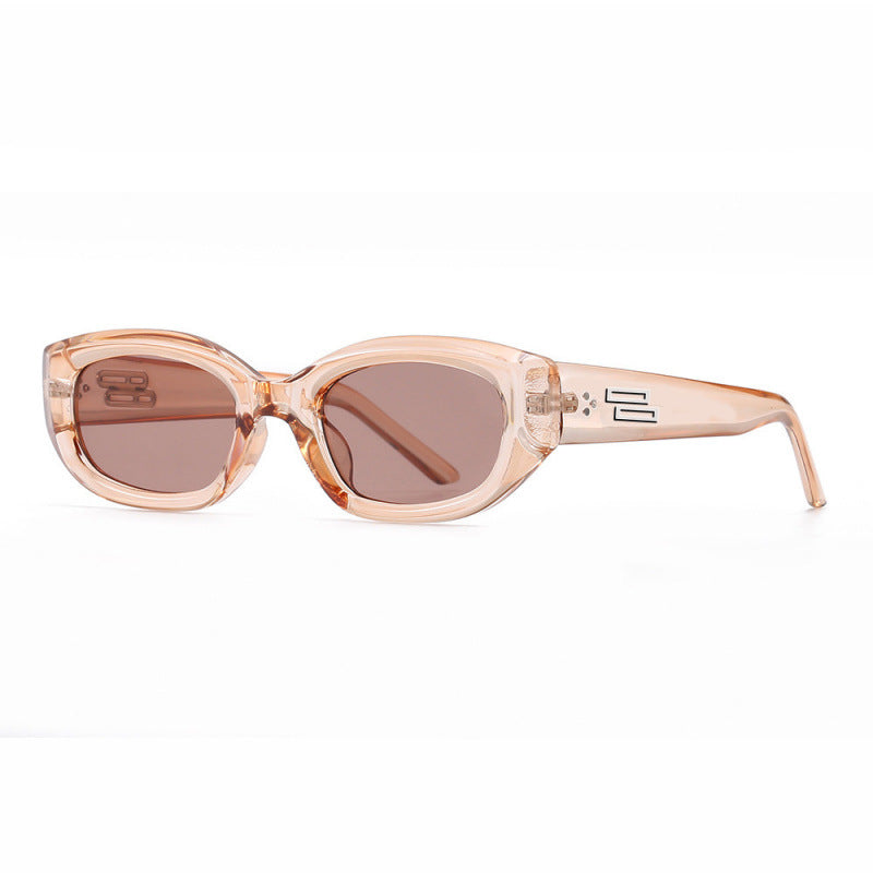 Nashi Pear 988 Oval Sunglasses: Brown Frame / Brown Lenses