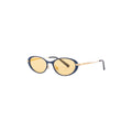Nashi Pear 6635 Navy Oval Sunglasses on a white background