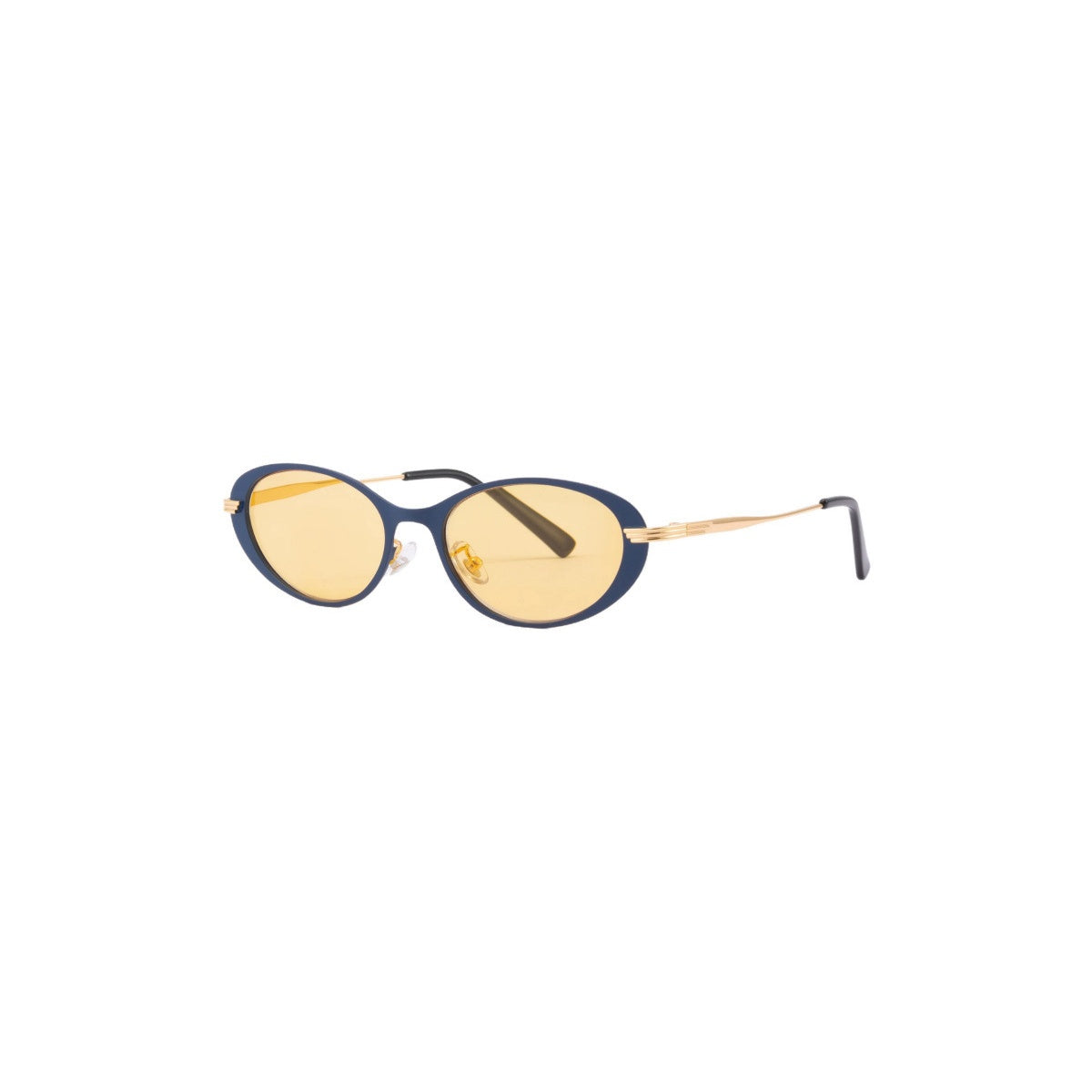 Nashi Pear 6635 Navy Oval Sunglasses on a white background