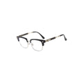 Nashi Pear 2275 browline eyeglasses, black and silver frame