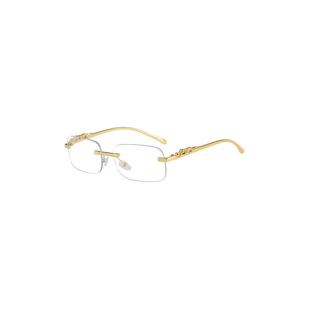 Nashi Pear 2336 Rimless Rectangular Eyeglasses, single pair on a white background