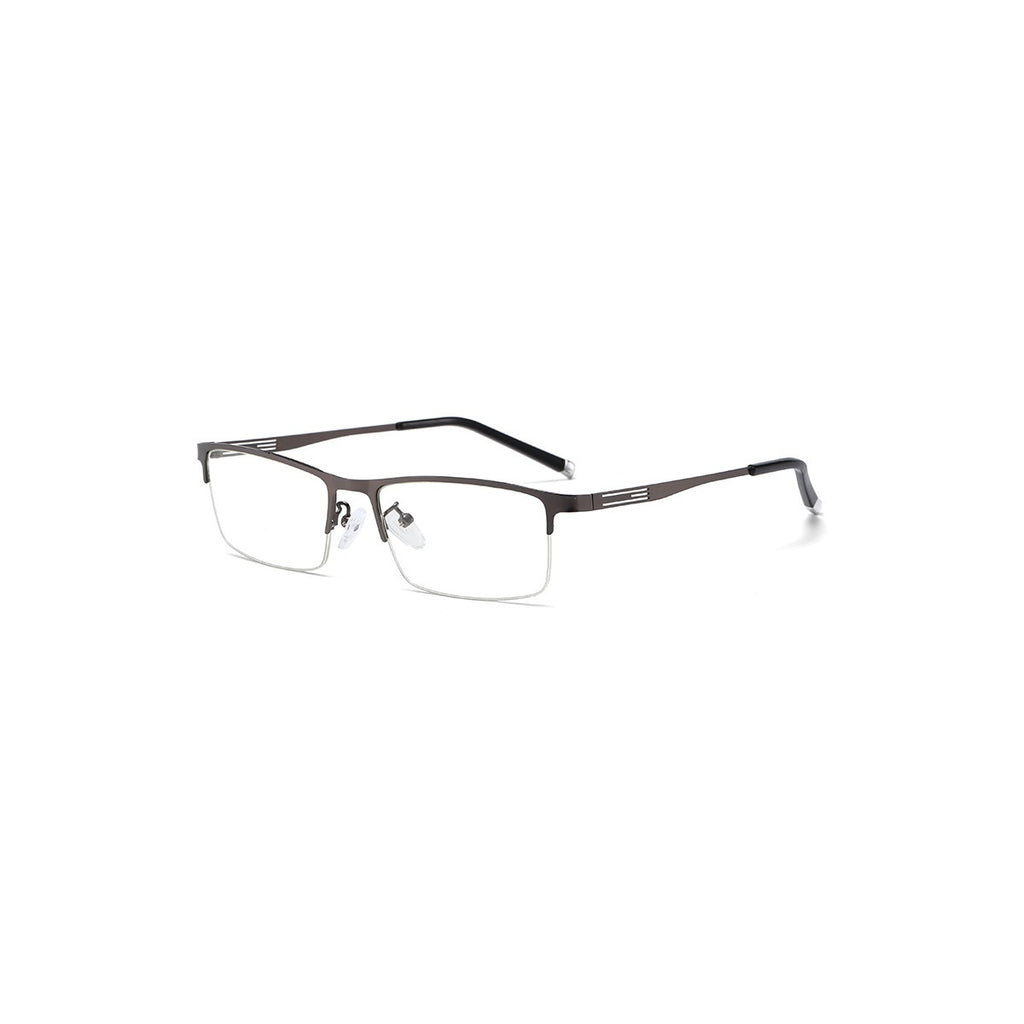 Nashi Pear 825 rectangular eyeglasses, gunmetal frame and clear lenses