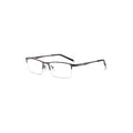 Nashi Pear 825 rectangular eyeglasses, gunmetal frame and clear lenses