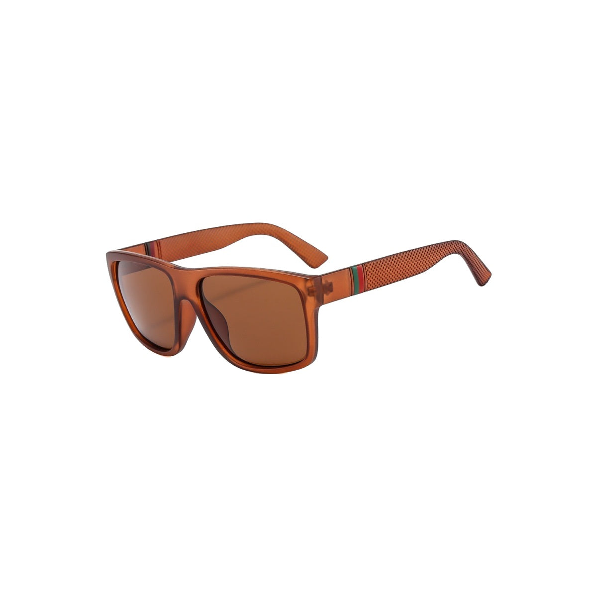 Nashi Pear 364 Brown Rectangular Sunglasses on a white background