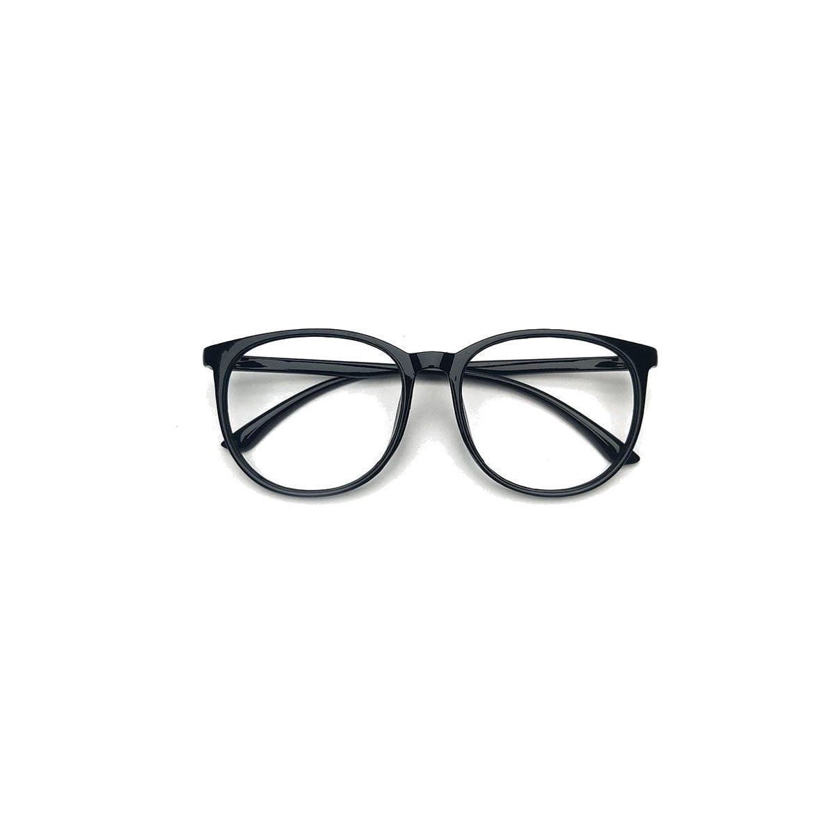 Nashi Pear 1965 round glasses, black frame and clear lenses