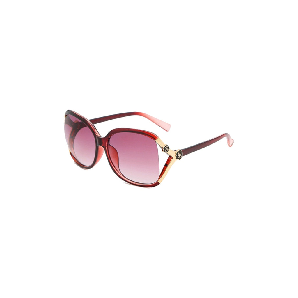 Nashi Pear Red Geometric Sunglasses on a white background