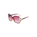 Nashi Pear Red Geometric Sunglasses on a white background