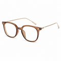 Nashi Pear 2972 Brown Round Glasses on a white background
