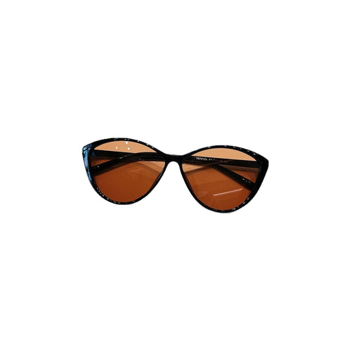 Nashi Pear 101 Black Cat-Eye Sunglasses on a white background