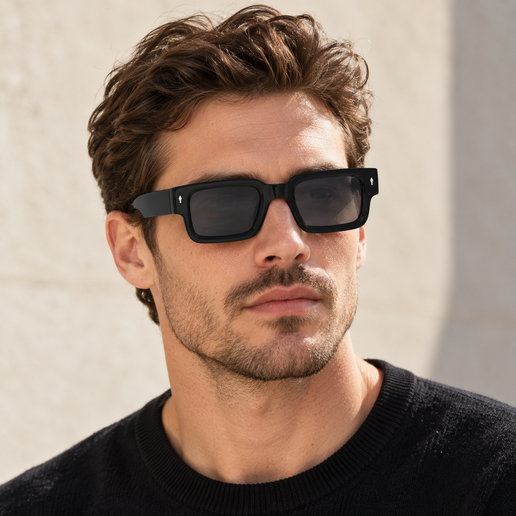Adult model wearing Nashi Pear DH5539 Square Sunglasses
