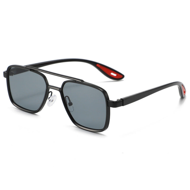 Nashi Pear 2505 square eyewear, Black frame with gray sun lenses