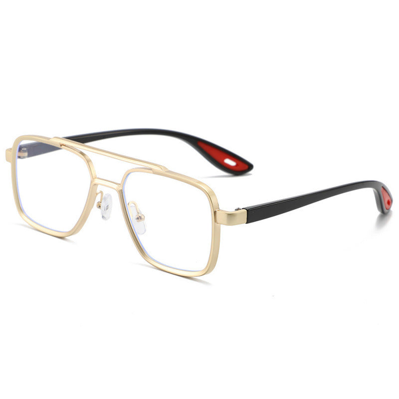 Nashi Pear 2505 square eyewear, Gold frame with clear lenses