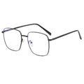 Nashi Pear 6837 square glasses, black frame, isolated on white
