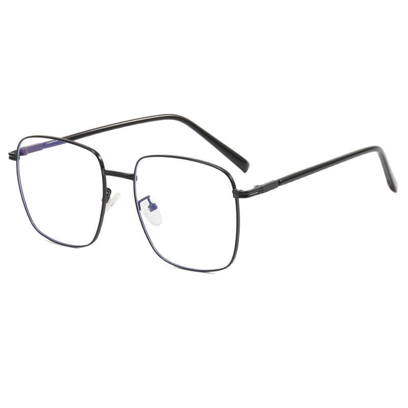 Nashi Pear 6837 square glasses, black frame, isolated on white