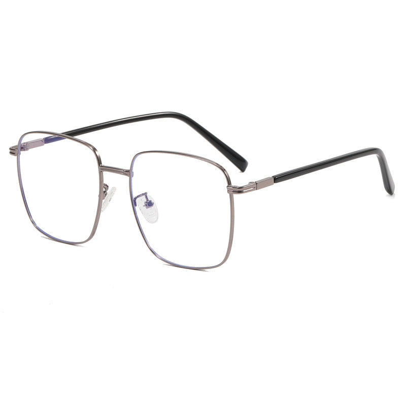 Nashi Pear 6837 square glasses, gunmetal frame, isolated on white