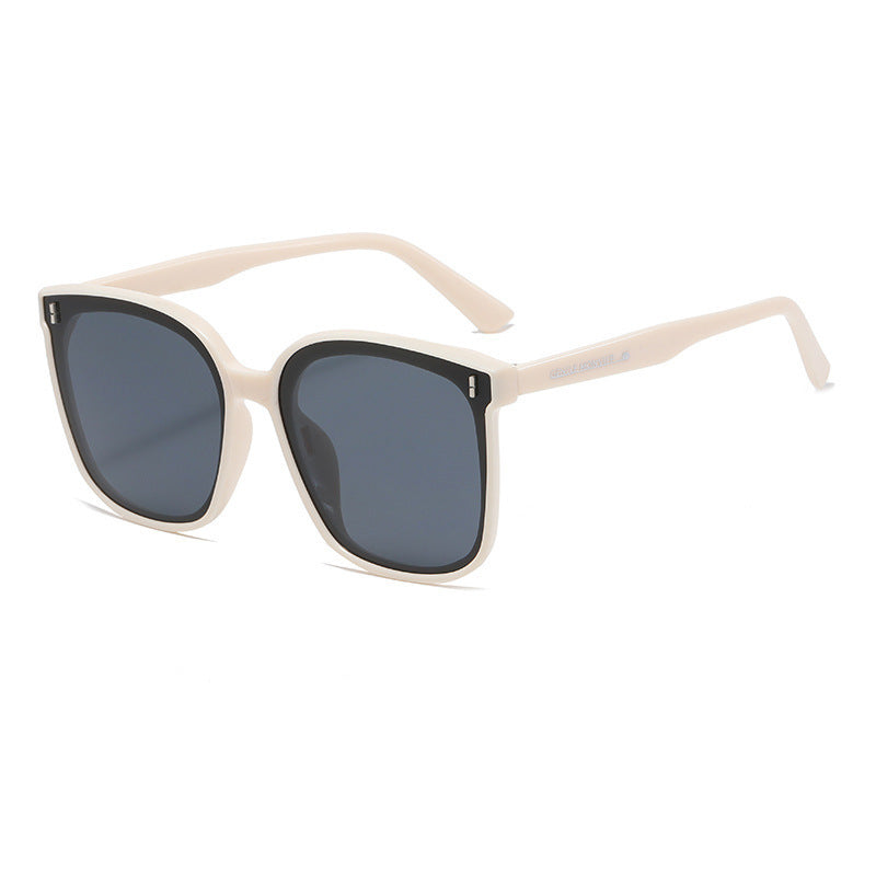 Nashi Pear 808 square sunglasses, Ivory frame, gray lenses