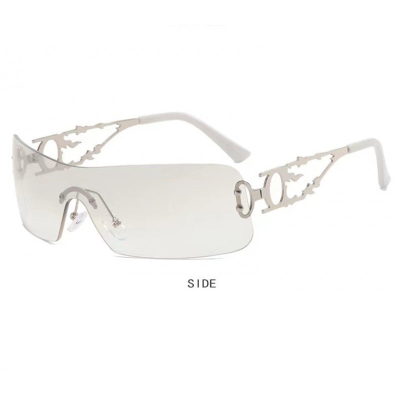 Nashi Pear 81048 sunglasses, White frame with silver mirrored lenses