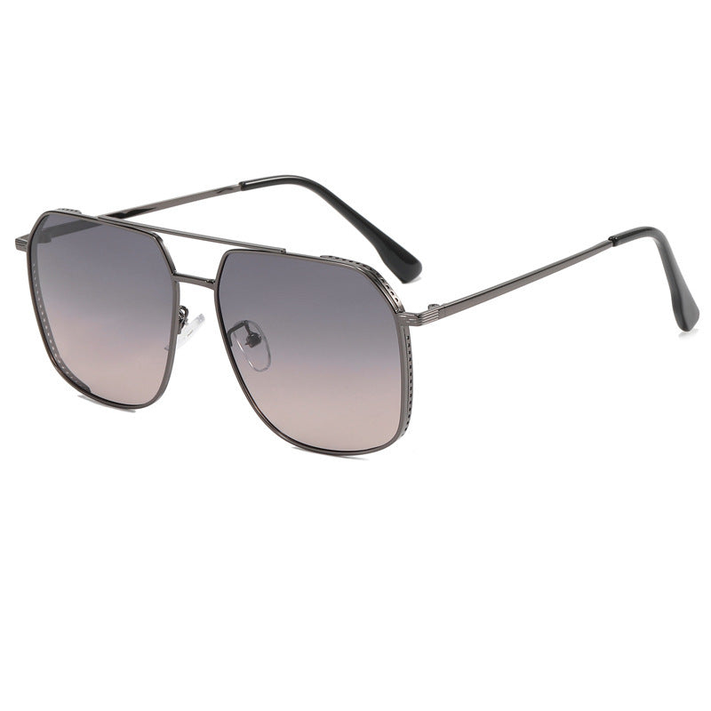 Nashi Pear 8568 aviator sunglasses, Gunmetal frame with gray pink lenses