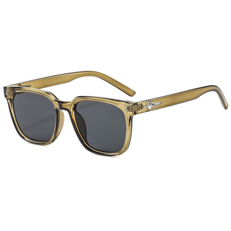 Nashi Pear 9032 sunglasses: Clear green frame, gray lenses
