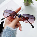 Nashi Pear 9170 square sunglasses, gold frame with gray-pink lenses, single pair