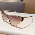Nashi Pear 98149 shield sunglasses, Gold frame with light brown lenses