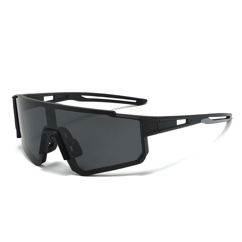 Nashi Pear T122 sport shield sunglasses, Black frame with gray lens