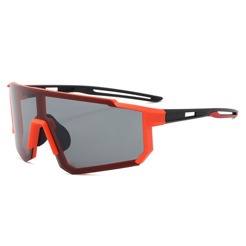 Nashi Pear T122 sport shield sunglasses, Orange frame with gray lens